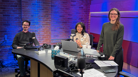 Today's panel for The Rundown includes Anthony Cammalleri, reporter for the Greenfield Recorder; Adam Hinds [not pictured], CEO of the Edward M. Kennedy Institute; and Nirvani Williams, NEPM Newsroom Reporter.