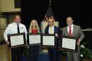 FREEHOLD, NJ – (L-R) Monmouth County Sheriff Shaun Golden, Monmouth County Clerk Christine Giordano Hanlon, Monmouth County Commissioner Director Thomas A. Arnone and Monmouth County Commissioner Deputy Director Dominick “Nick” DiRocco received their Certificate of Election during the County’s Organization ceremony on Jan. 6.