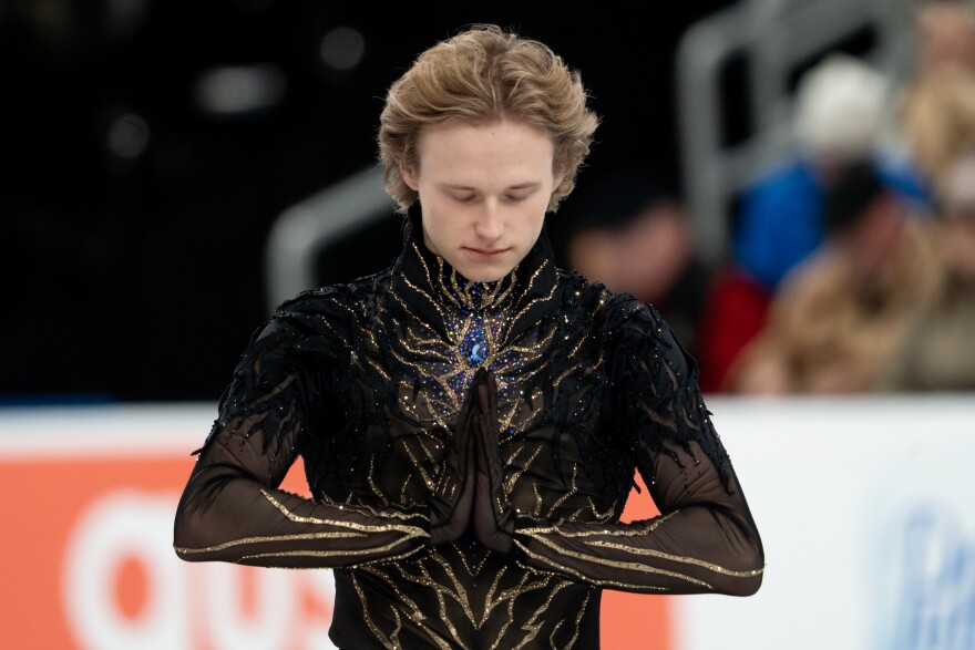 Ilia Malinin competes in the men’s free skate during the 2026 U.S. Figure Skating Championships at the Enterprise Center on Saturday, Jan. 10, 2026, in St. Louis’ Downtown West neighborhood.