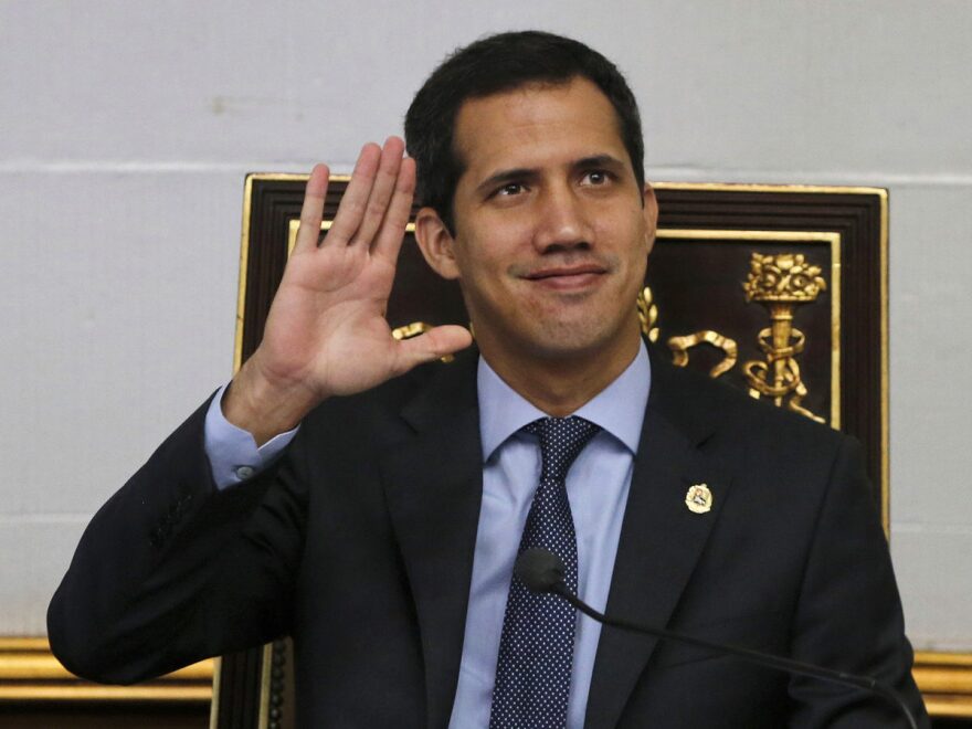 Juan Guaidó appears before the National Assembly in Caracas, Venezuela. The rival pro-government Constituent Assembly voted to strip Guaidó of his parliamentary immunit