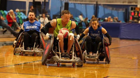 The Seattle Slam is one of five teams in the Pacific Conference of the United States Quad Rugby Association. Wheelchair rugby, also known as “quad rugby” or “murderball,” was invented in 1977.