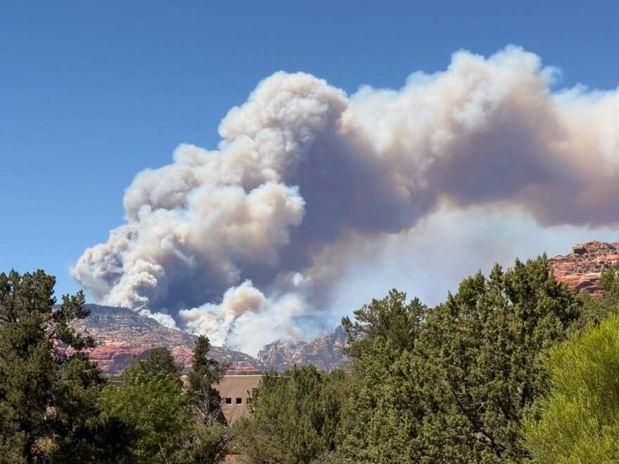 The Pocket Fire as seen from Sedona on Saturday, June 27, 2026.