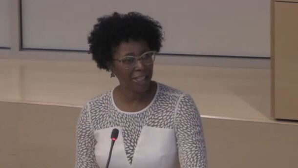 Planning Director Tevya Griffin shares initial proposals for the Rent Ready Williamsburg program with city council on July 10, 2025.