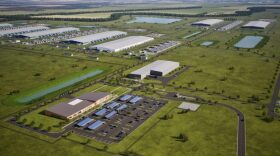 A rendering of Meta’s data center campus in Lebanon. Construction started earlier this year on the project.