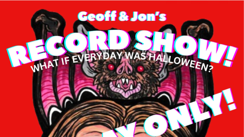 Poster for Geoff and Jon's Record Show, Sat. Nov. 1st, 2025 at Blackrocks Brewery