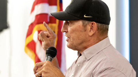 Democrat Dwayne Romero, running to represent Colorado's 3rd Congressional District, leads a town hall discussion at the Clifton Community Campus in Clifton, Colo., on Aug. 20, 2026.