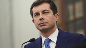 FILE - In this Jan. 21, 2021, file photo, Transportation Secretary nominee Pete Buttigieg speaks during a Senate Commerce, Science and Transportation Committee confirmation hearing on Capitol Hill in Washington.