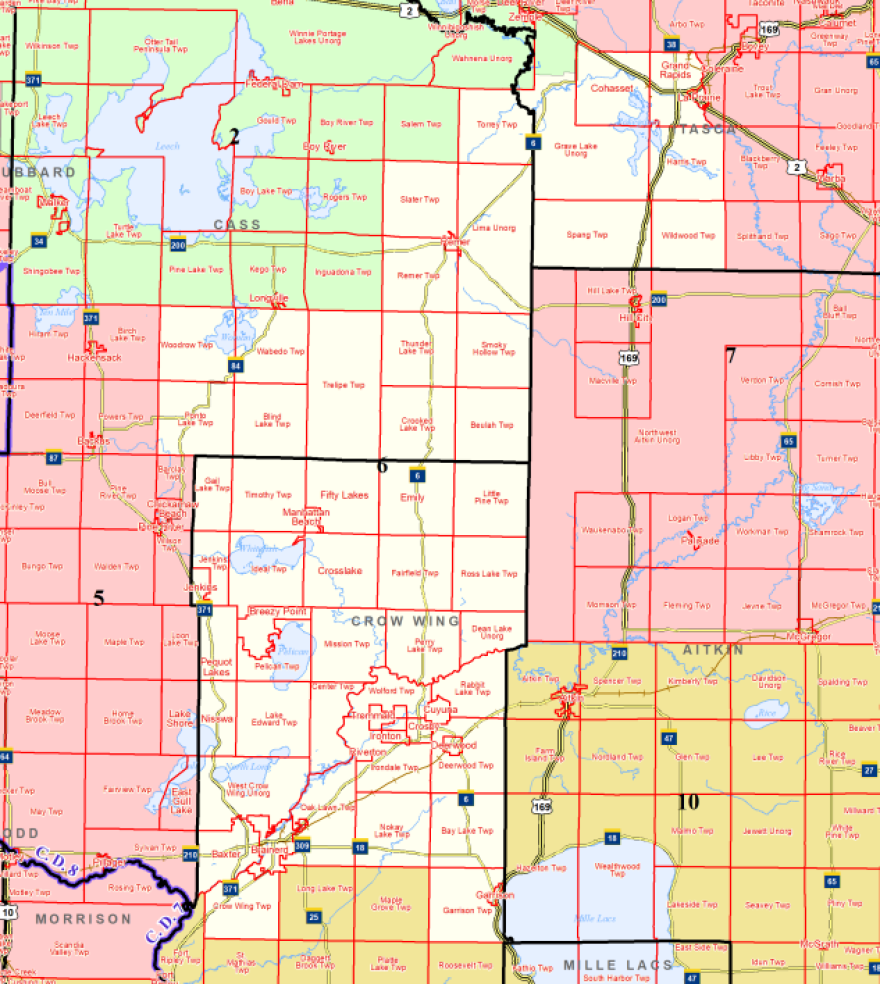 Minnesota Senate District 6 includes northern Crow Wing