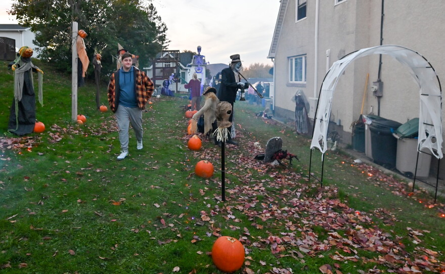 Visitors will be able to walk through the yard on Halloween.