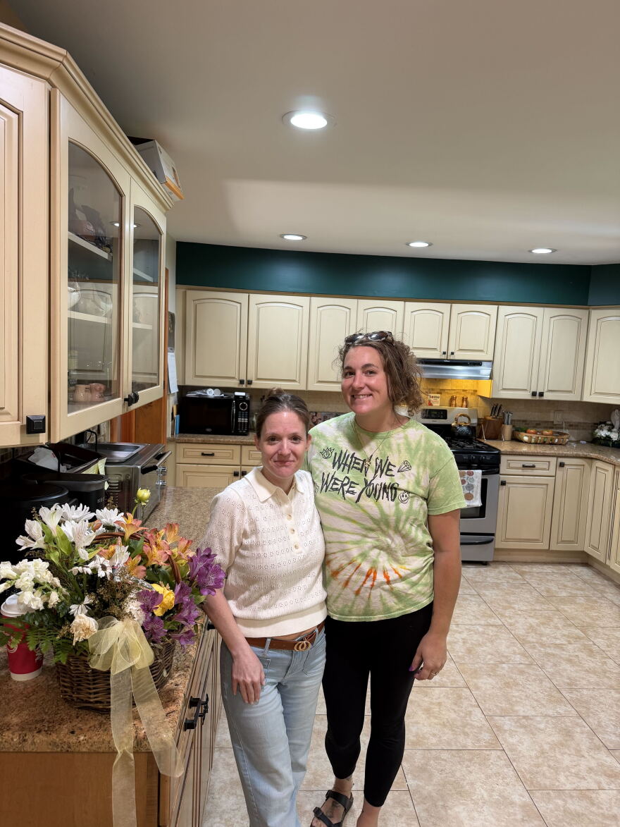 Heather DeGrew (left) and Allison Cramer (right), the sister and daughter of Mindy Brugger.