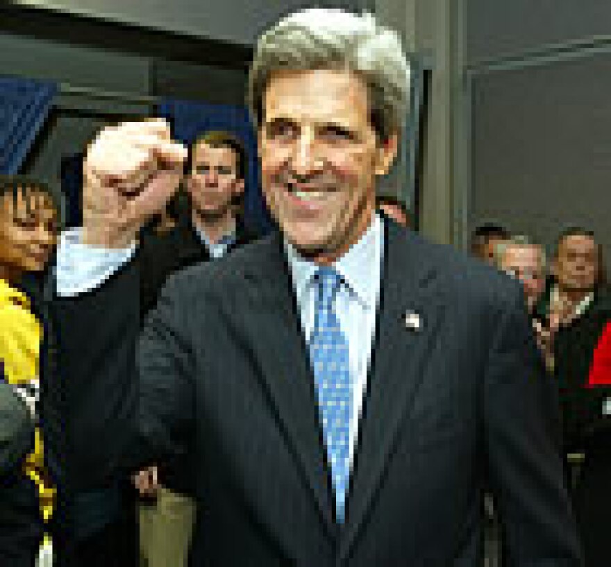 John Kerry was last in St. Louis the day after the New Hampshire Primary in January (UPI photo)