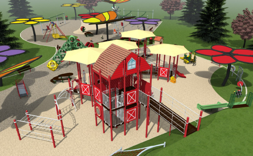 A computer-rendered image of the Berthoud Adaptive Park Project. While the park has run into some development issues, it is slated to be completed by the end of 2024.