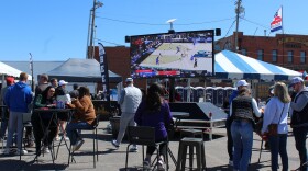 Commerce Street during the 2025 NCAA Tournament.