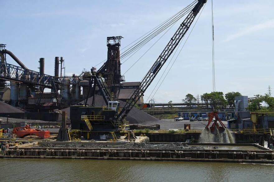 Dredging by ArcelorMittal (photo: Brian Bull/ ideastream)