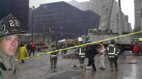 Firefighters from Buffalo assist with rescue and recovery at the World Trade Center following 9/11 attacks.