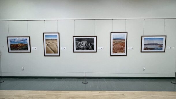 A view of landscape photography by Melvin Morales on display at the West Charleston Library