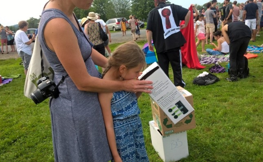 Scenes from an eclipse-watching party at UMass.