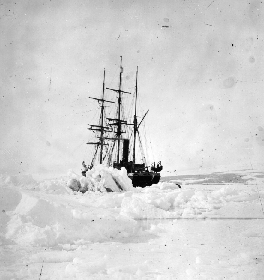 The SS 'Terra Nova' used by British Capt. Robert Falcon Scott on his ill-fated Antarctic expedition to the South Pole is shown, ice-bound, in February 1913.