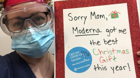COVID-19 nurse Melissa Briski's mom tries to give people their favorite Christmas present every year. But in 2020, getting vaccinated was the best gift Briski got.