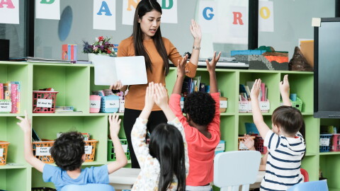 Teacher in a classroom
