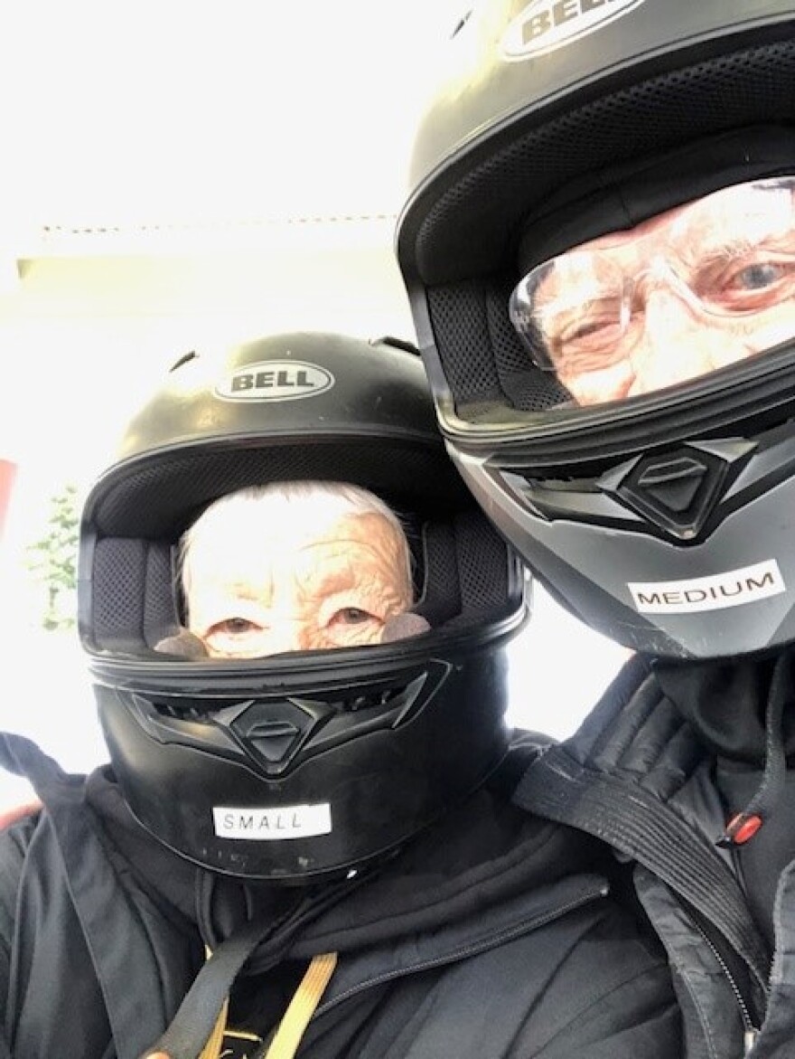 Mary Heers ready for the bobsled track