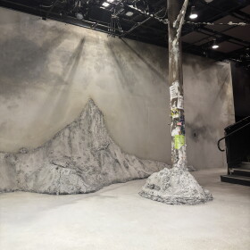 The set of "The Norwegians" at Shakespeare and Company.