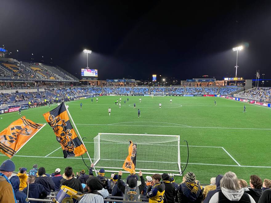 Rhode Island FC is a member of the USL Championship, the second tier of U.S. soccer, and plays its home matches at Centreville Bank Stadium in Pawtucket. Credit: Jeremy Bernfeld/Ocean State Media