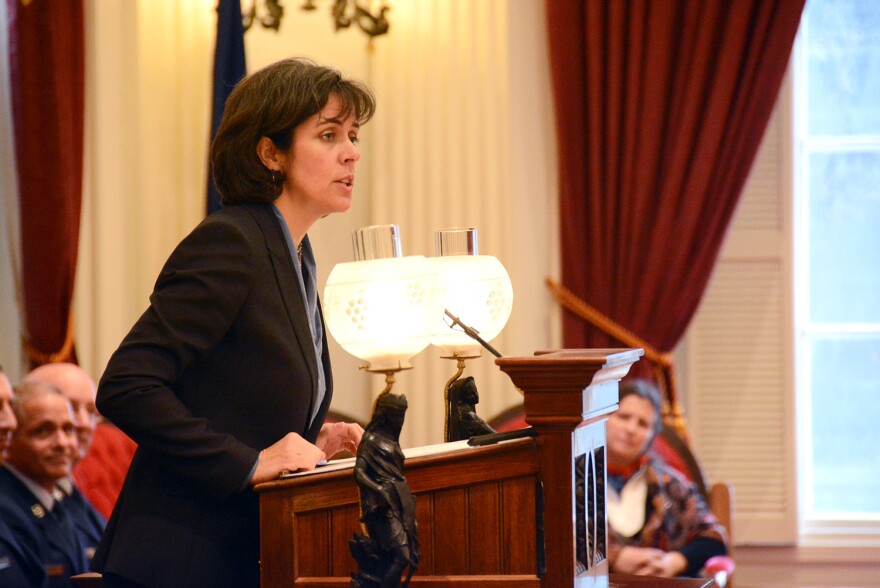 Mitzi Johnson in the House chamber in 2016. She joins "Vermont Edition" to discuss priorities at the end of the 2019 legislative session.