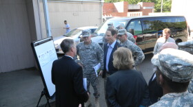 Oregon Sen. Ron Wyden Gets A Briefing At Joint Base Lewis-McChord On How Guardsmen Are Now Transitioned Home