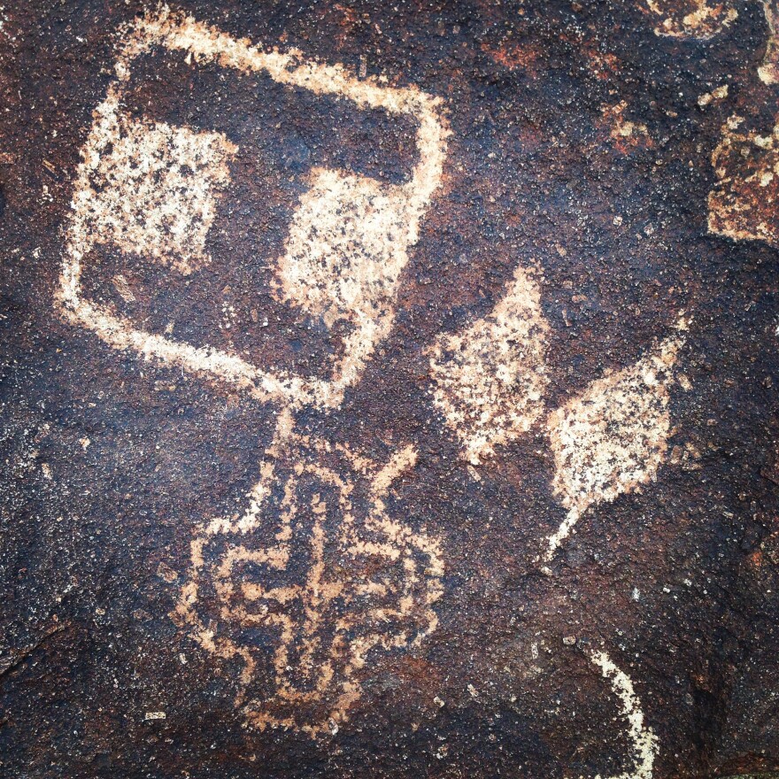 Rock writing in Grapevine Canyon