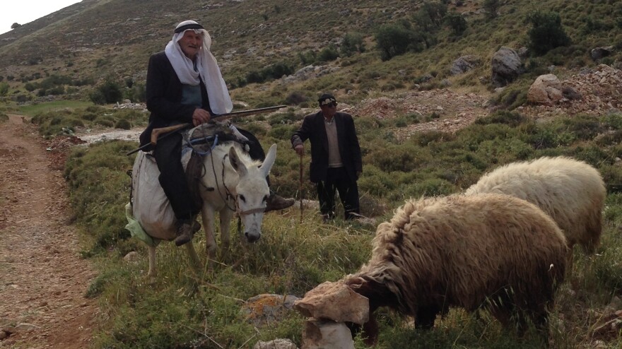 A Palestinian shepherd near Beit Fajar in the West Bank wears the real deal. Tourist versions of this traditional Arab male headcovering start around $10. But remember to bargain.