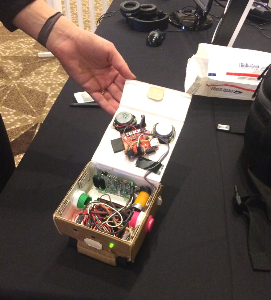 Made of cardboard, BlabDroid asks tough, personal questions that many people are apparently willing to answer.