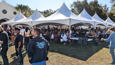 Ideal weather over the weekend also helped swell the ranks of festival-goers.