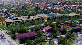 An above view of how "The Standard" would look in the neighborhood.