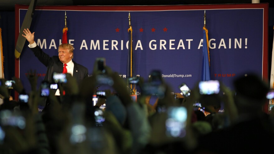 After issuing a statement calling for a ban on Muslim immigrants, Donald Trump holds a rally in Mt. Pleasant, S.C., on Monday.