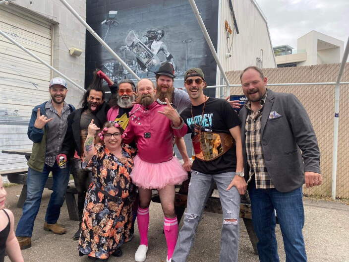 Idaho Air Guitar Boise Championships 2022 at The Shredder with RickDICKulous the 2020 champion.