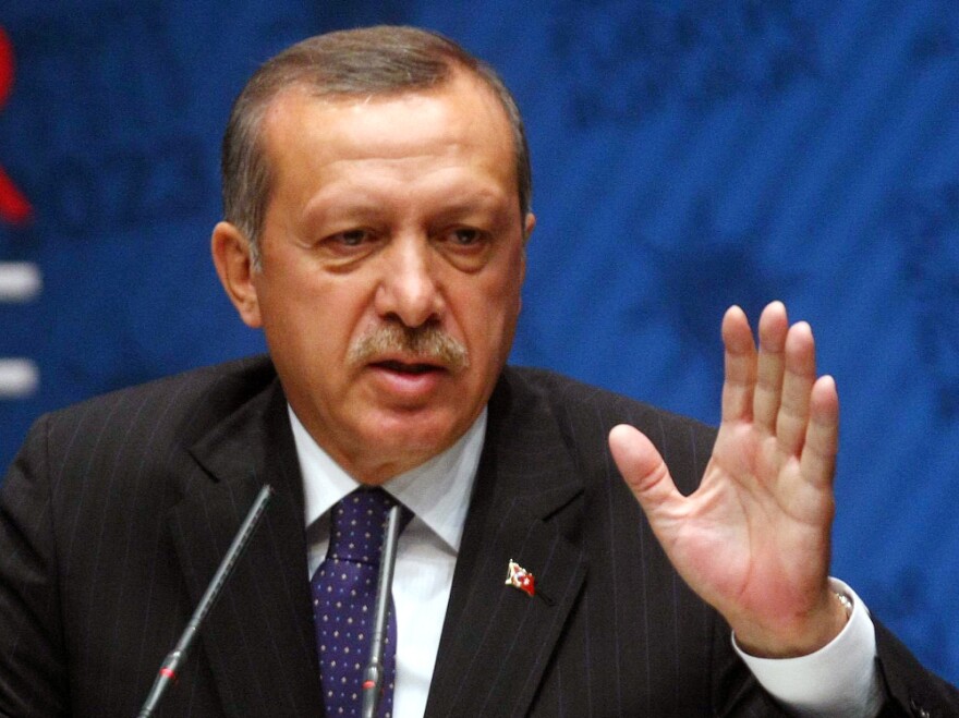Turkish Prime Minister Recep Tayyip Erdogan said Wednesday that Turkey will not "close its doors" to people fleeing the unrest in neighboring Syria.