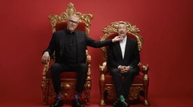 Greg Davies (left) and Alex Horne (right) of the British gameshow Taskmaster