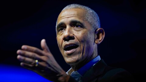 Former President Barack Obama speaks at the Obama Foundation Democracy Forum in Chicago, Dec. 5, 2024.
