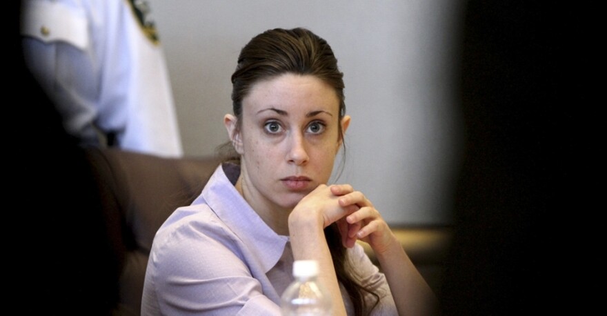 Casey Anthony  sits in the Pinellas County Criminal Justice Center in Clearwater, Fla., on the  second day of jury selection in her trial.   Anthony is charged with first-degree murder in the  death of her 2-year-old daughter, Caylee, in the summer of 2008. Jury  selection is being held outside Orlando because of intense media  coverage.