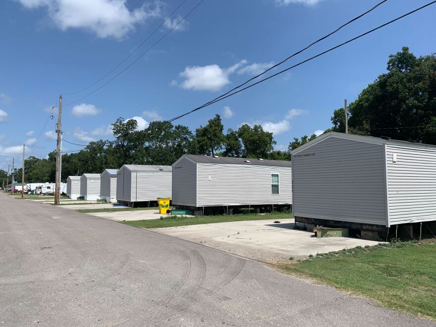 Trailer park near the Dow Chemical plant in Plaquemine, Louisiana where the July 14 explosion occurred