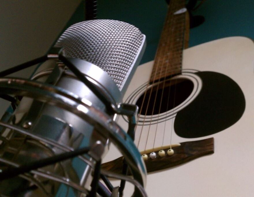 Microphone and Guitar