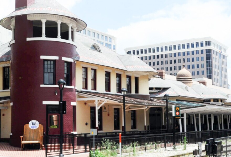 The Old Orlando Railroad Depot at 76 W. Church St. is one of the nine locally designated historic landmarks in the Downtown Orlando Historic District.