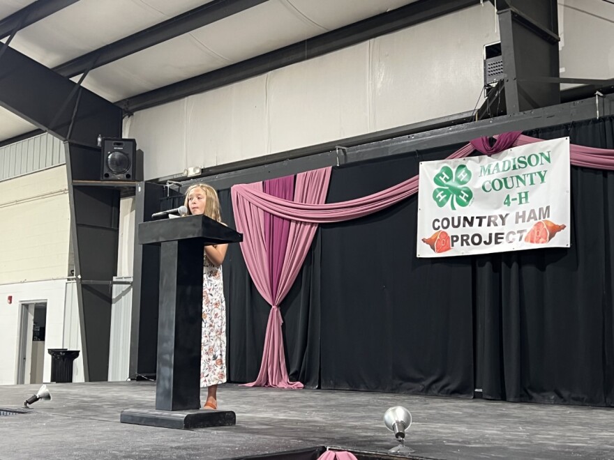 11 Year Old Kyla Harris Competing in the Country Ham Project