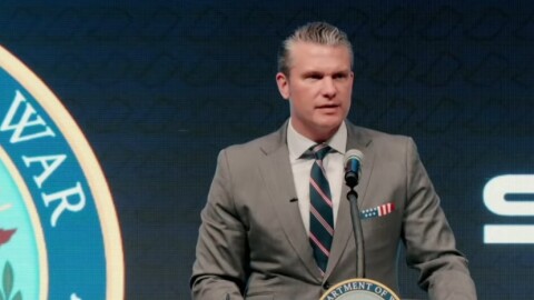 Secretary of Defense Pete Hegseth spoke Wednesday, Nov. 12, 2025, to local defense contractors.