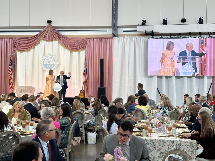 First Lady Fran DeWine and Gov. Mike DeWine at their final First Lady’s Luncheon.