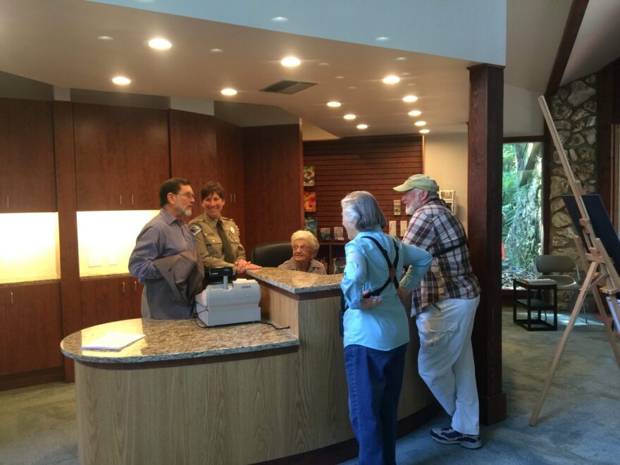 The center's reception area, auditorium and restrooms were updated to become more ADA compliant. Chloe Equizi/ WUFT News