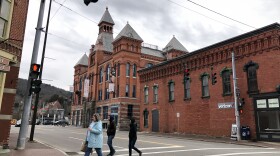 View of The Rockwell Museum from Market Street in the city of Corning.