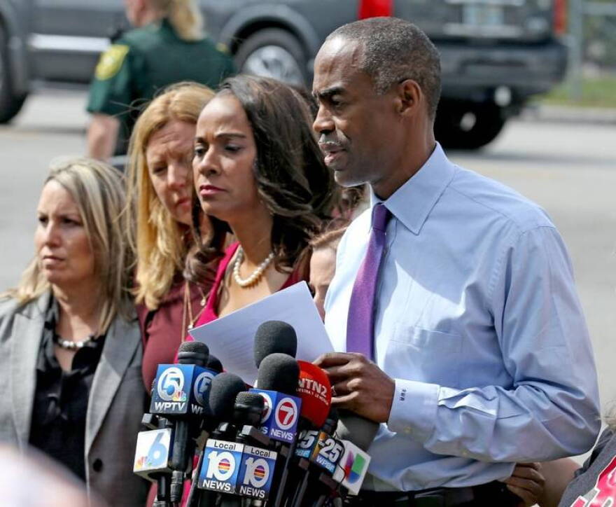 Superintendent Robert Runcie, right, said most of Broward Schools' budget cuts will come from cutting vacant positions and cutting back on fuel, supply, and utility use.
