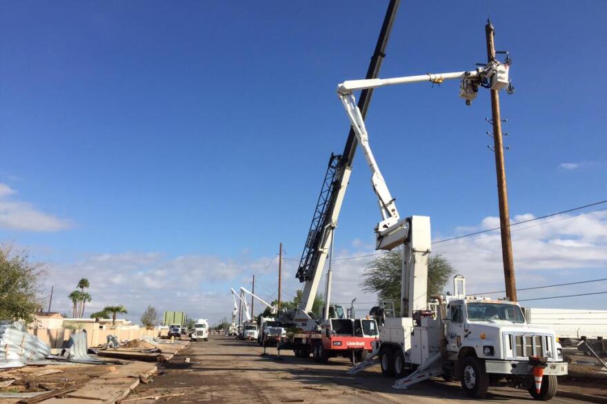 power poles downed